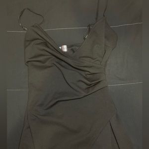 Long black strap dress